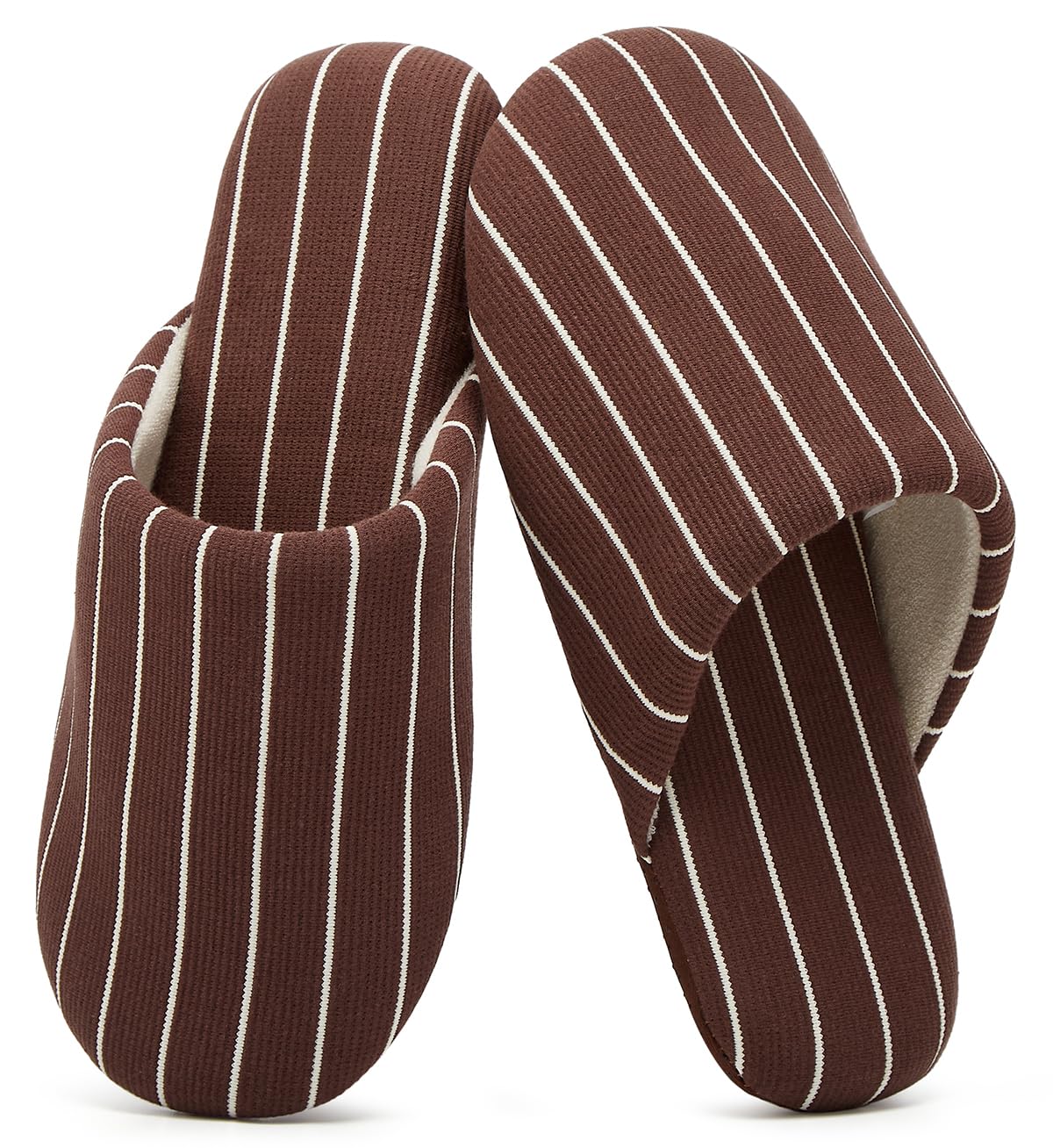 Epsion Linen Slippers for Women Japanese Style House Shoes Fleece Lining Soft Sole Anti-Skid
