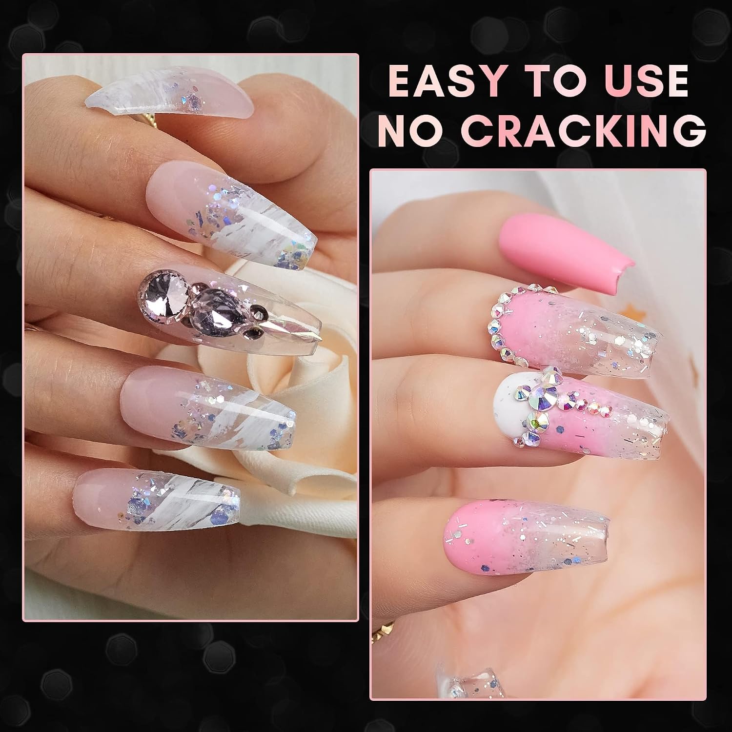 Professional French Nail Tips, 500 Pieces Clear Half Cover False Tips, 10 Sizes 21-31mm Width, Flexible Smooth Surface for Gel Acrylic Extensions, Pre-Numbered Design