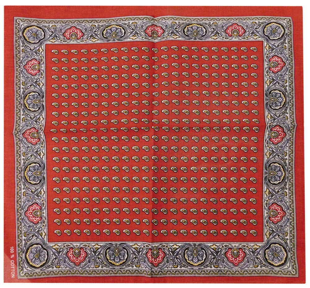 Wholesale Lot of 3 Multi color Paisley Red 22