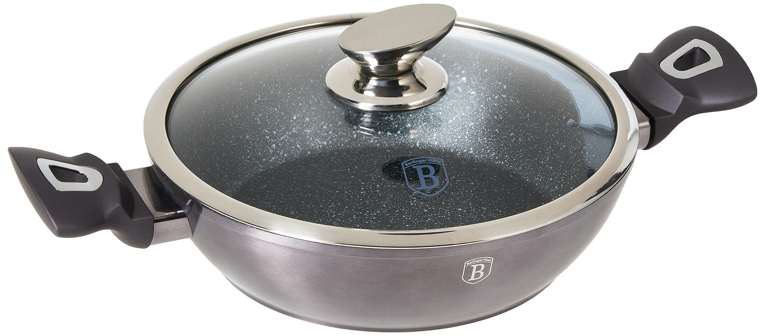Berlinger HausShallow Pot with 24 cm Lid Metallic Line Carbon Pro Collection