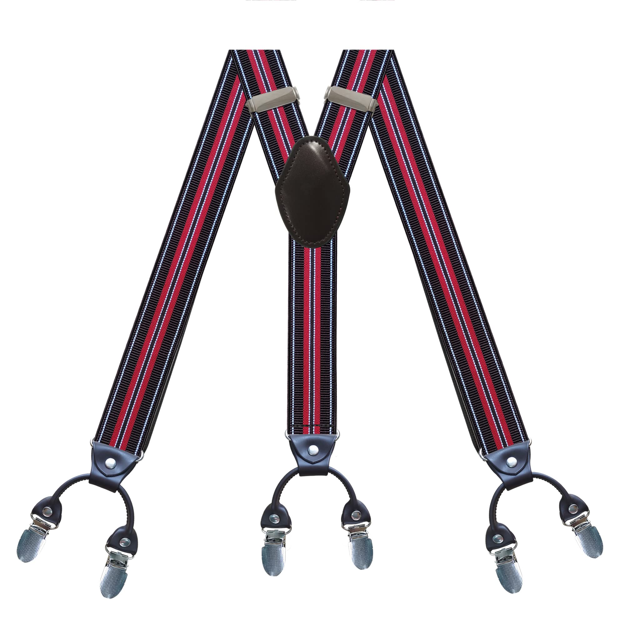 bretelle da uomo, Bretelle da uomo, regolabili, elastiche, a forma di Y, larghe, 1