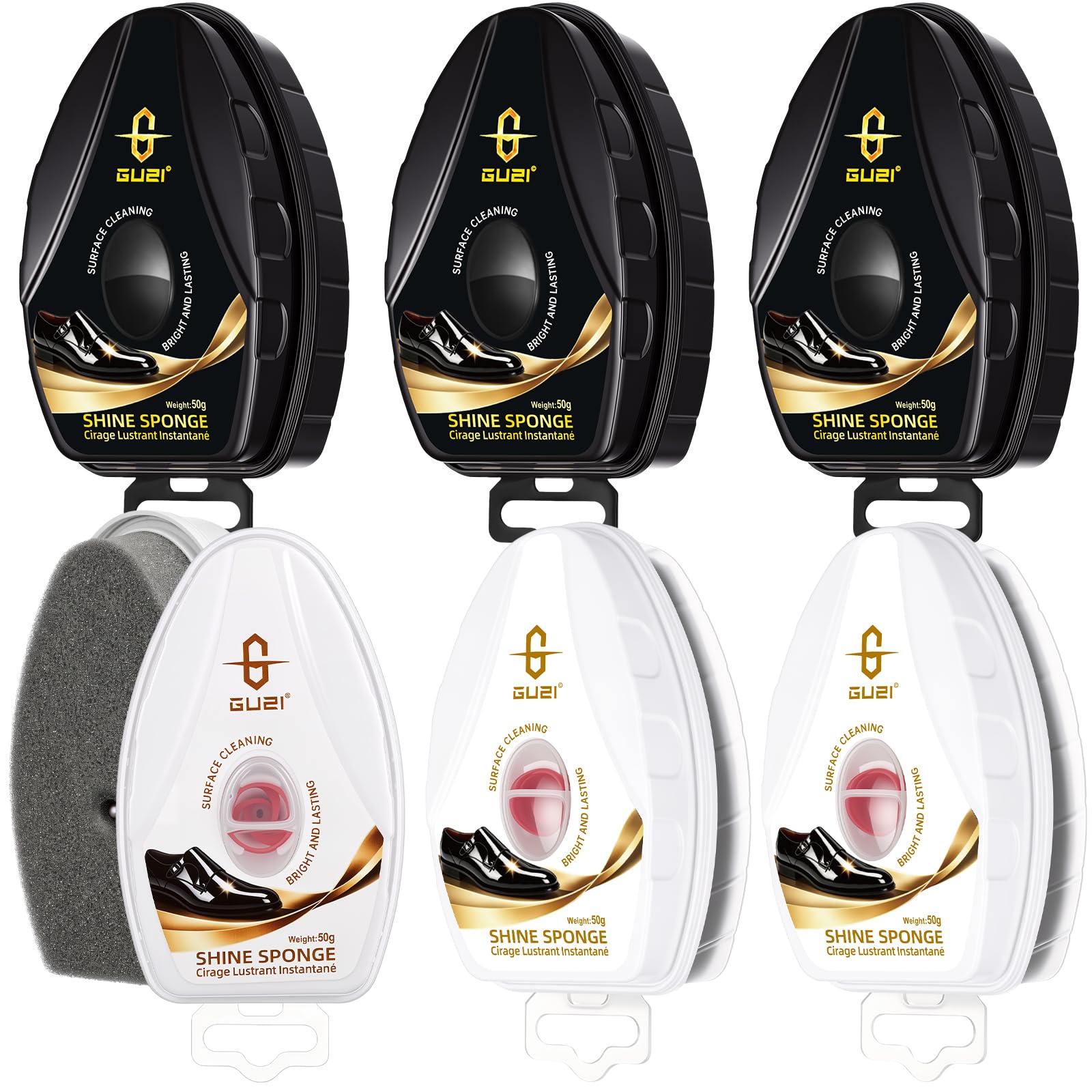 Loopeer 6 Pcs Shoe Shine Sponge for Leather Care