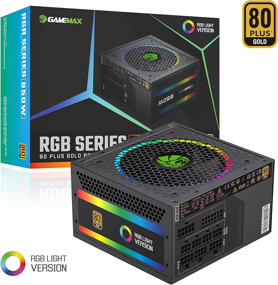 850W PCIE 5.0 対応 80PLUS Gold認証 ATX 3.0 Amazon.com: GAMEMAX 850W 80 Plus Gold Power Supply, ATX 3.0 & PCIE