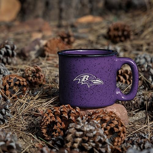 Miniatura 10 de Rico Industries NFL New York Giants - Taza de café personalizada de 15 onzas, logotipo grabado con láser profundo, taza de cerámica para campamento