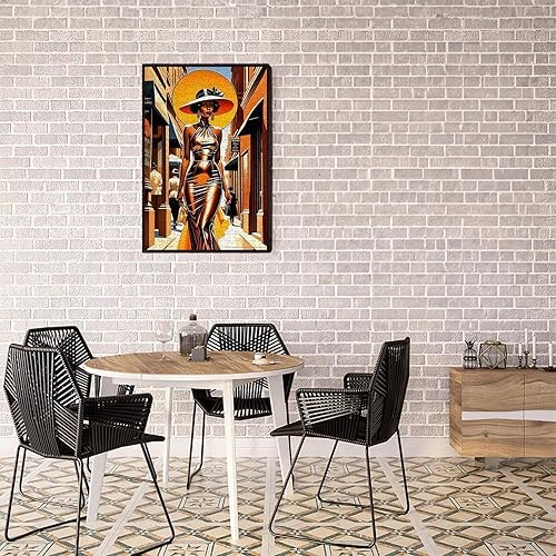 Miniatura 3 de Rompecabezas para adultos afroamericanos de 1000 piezas, rompecabezas divertido para mujeres africanas, juego de rompecabezas de estilo arte retro,