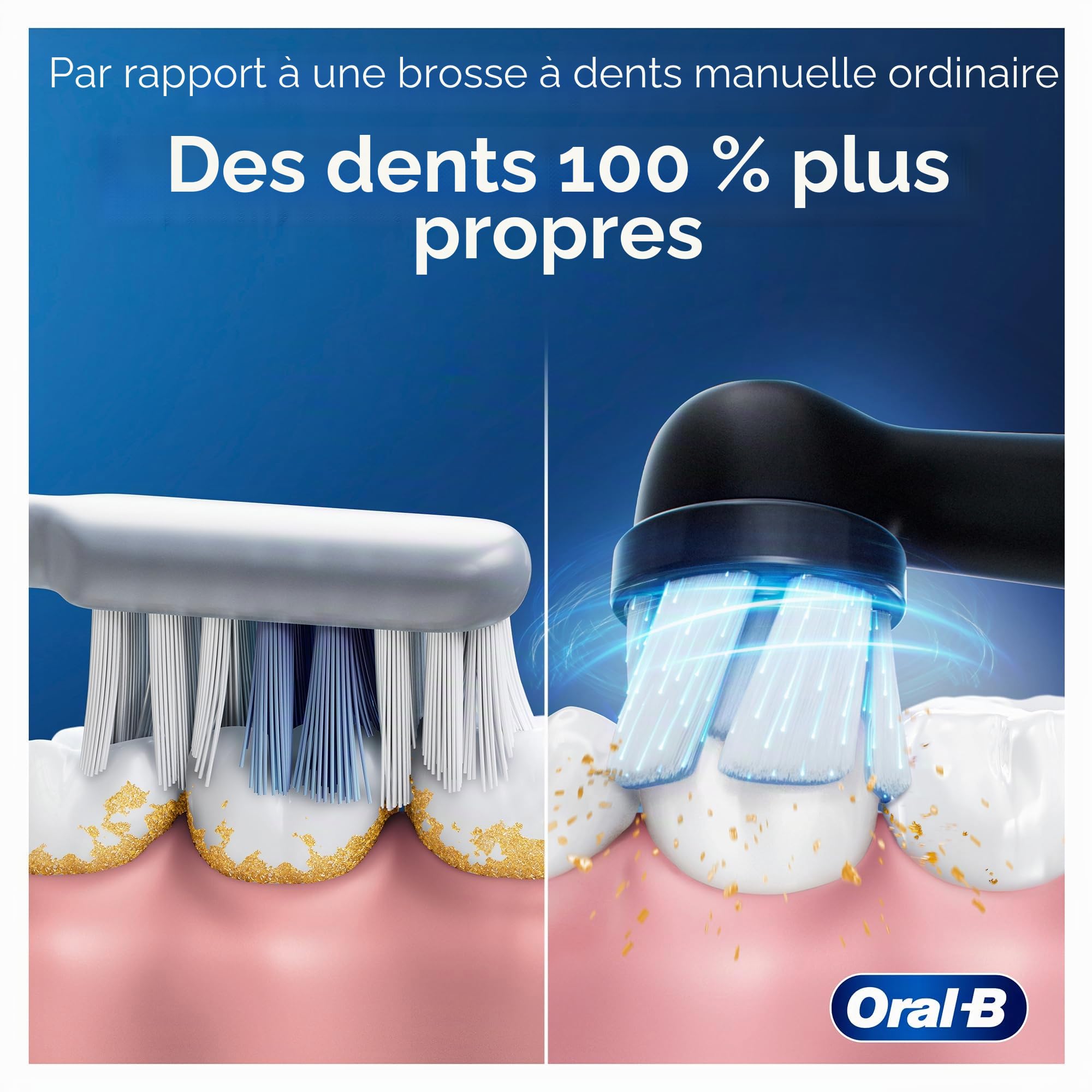 Oral-B iO Series 2 Duo Pack Brosse à dents électrique, avec 2ème manche et 3 brossettes, étui de voyage – 3 modes de brossage pour les soins dentaires, brosse à dents électrique, conçue par marron