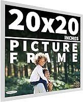 Vista 96 de Poster Palooza Marco de fotos de madera de pino macizo blanco de 18 x 8 Acrílico UV, respaldo de tablero de espuma y accesorios para colgar