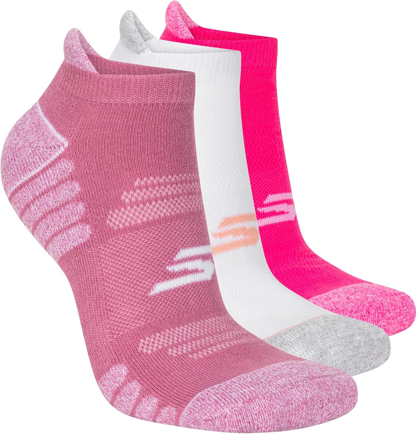 Skechers Women’s Performance Pickleball Low Cut Odor Control & Mesh Ventilation Socks (3-Pack)