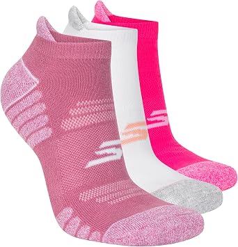 Skechers Womens 3-pack Performance Pickleball Low Cut Socks, Odor Control & Mesh Ventilation