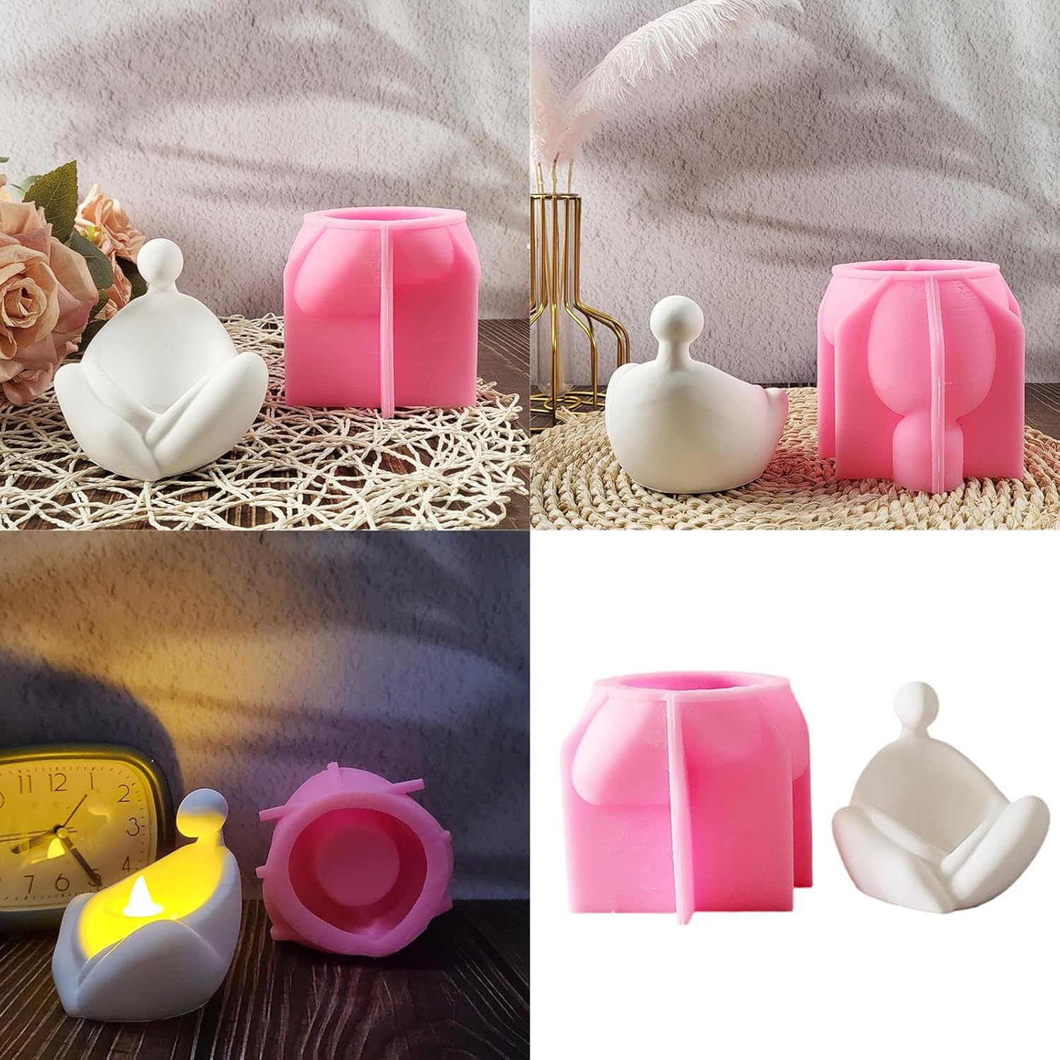 Pluto Design プルート・デザイン ロータリーキャンドルホルダー ( スパークル )｜北欧雑貨 人間の形をしたホルダーシリコン型キャンドルスティックデスクトップ装飾装飾プラスター人間の形状のホルダーデスクトップオーナメントキャン