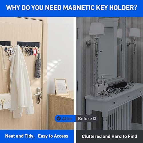 Miniatura 19 de Soporte magnético para utensilios para nevera, perchero magnético resistente para puerta de metal, estante magnético para herramientas de barbacoa