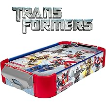 World Tech Toys Transformers Air Hockey Table for Kids - Wooden Tabletop Game with Puck, Pushers & Air Flow System - Hasbro Licensed - Kids 4