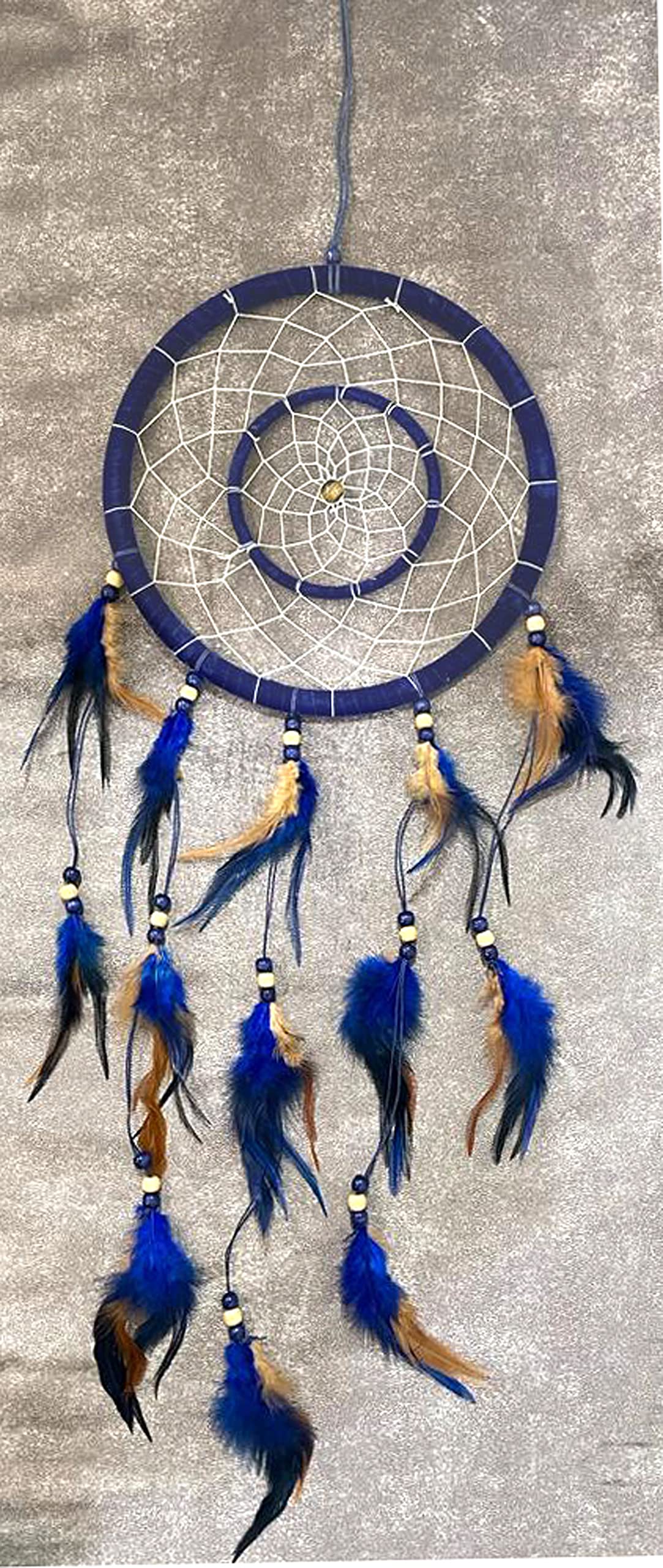 Saubhagya Global Big Size Dream Catcher Wall Hanging for Positive Energy & Protections from Negative Dreams for Bedroom (Blue)