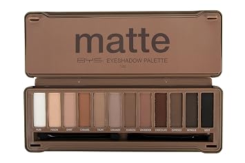 BYS Eyeshadow Palette 12x Eyeshadow, 2x Applicator - Matte 12g/0.42oz
