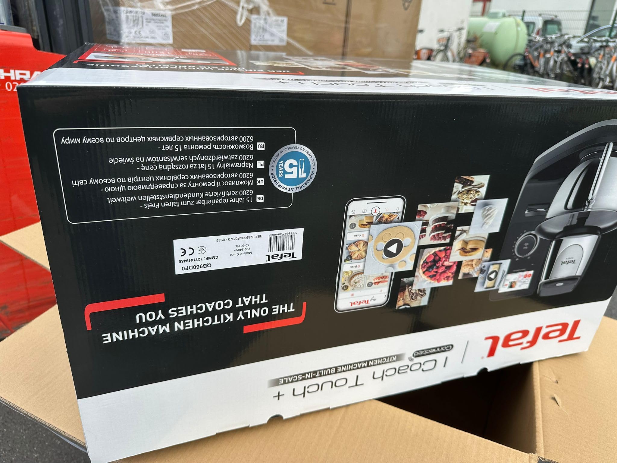 Tefal I-Coach Touch +, robot kuchenny ze zintegrowaną wagą, przepisy Step-by-Step, 25 automatycznych programów, miska 5,5 l, połączenie WiFi, ekran dotykowy 4,3", 1200 W, czarny, QB960DF0