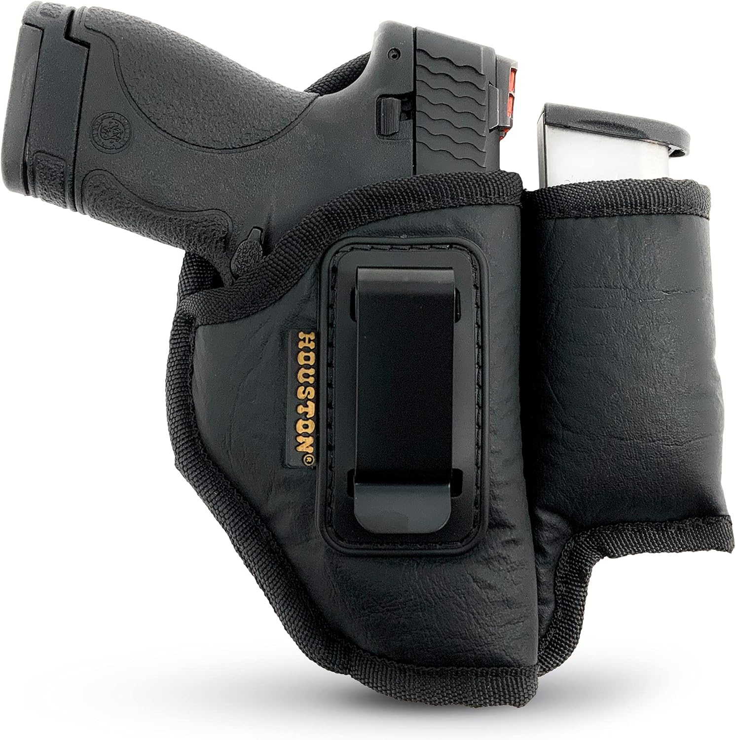 IWB Pistol Holster with Mag Pouch. Eco Leather Holsters for Glock 26/27 / 33, Shield, XDS, Taurus 709, Taurus Pro C, Walther P22, Beretta Nano, SCCY Sky (Right). Universal Pistol Holster