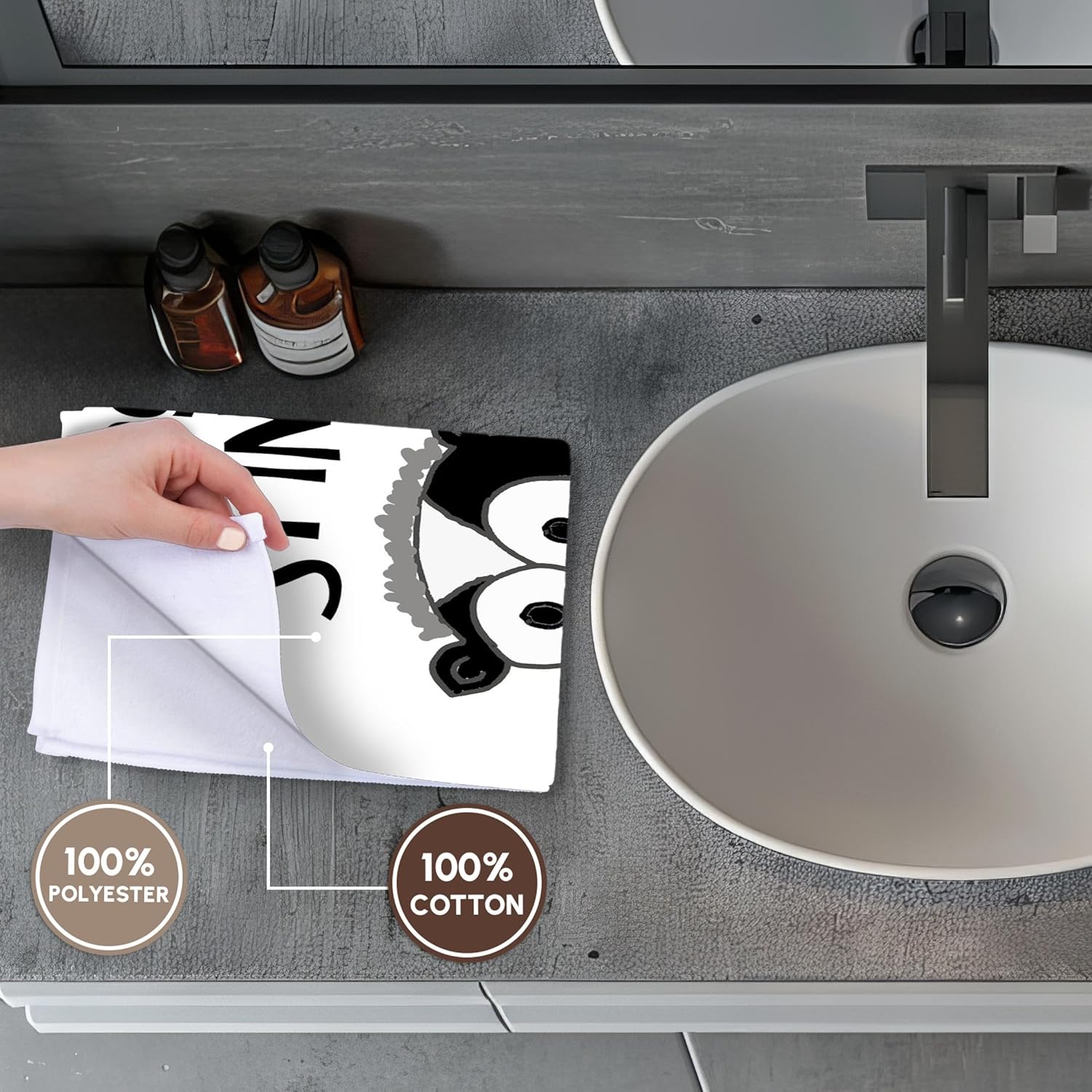 3dRose Cute Funny Getting Old Stinks Skunk Using Walker Cartoon 22x30 Bath Hand Pool Towel