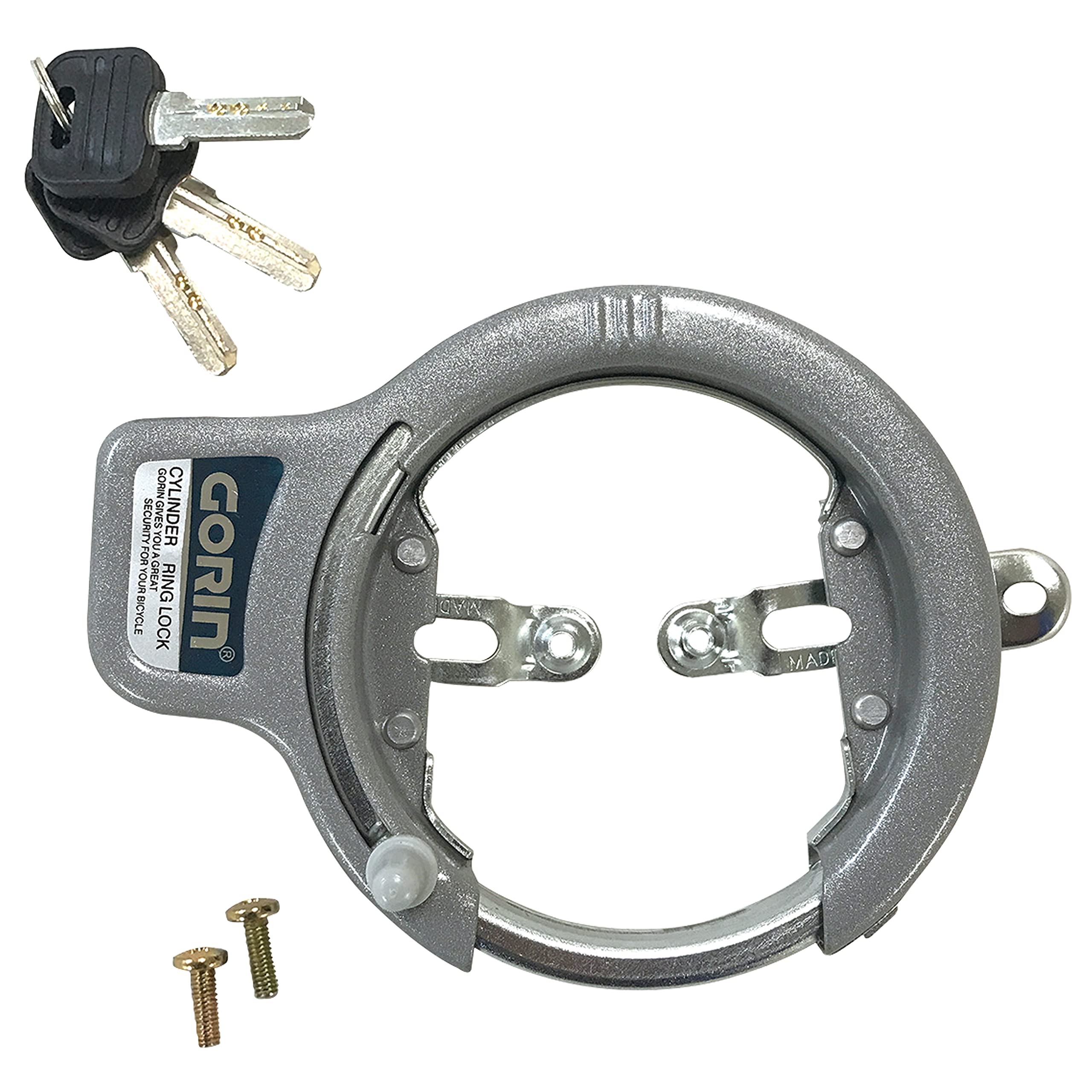 GORIN GR771-SL Dimple Key Ring Lock, Silver