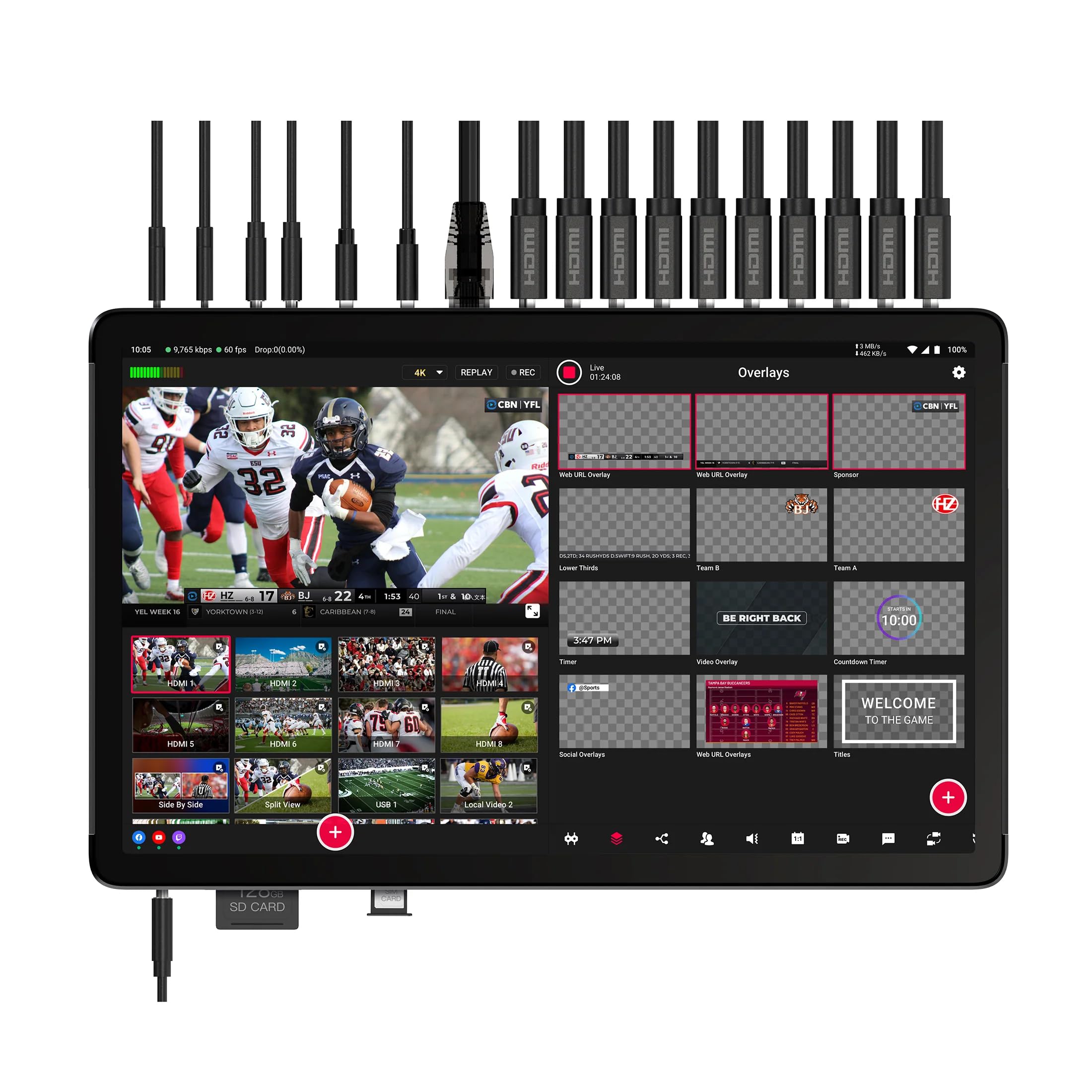 YoloBox Extreme Yololiv ライブ配信モニター 本体 Amazon.co.jp: YoloLiv YoloBox Extreme 4Kライブビデオストリーミング