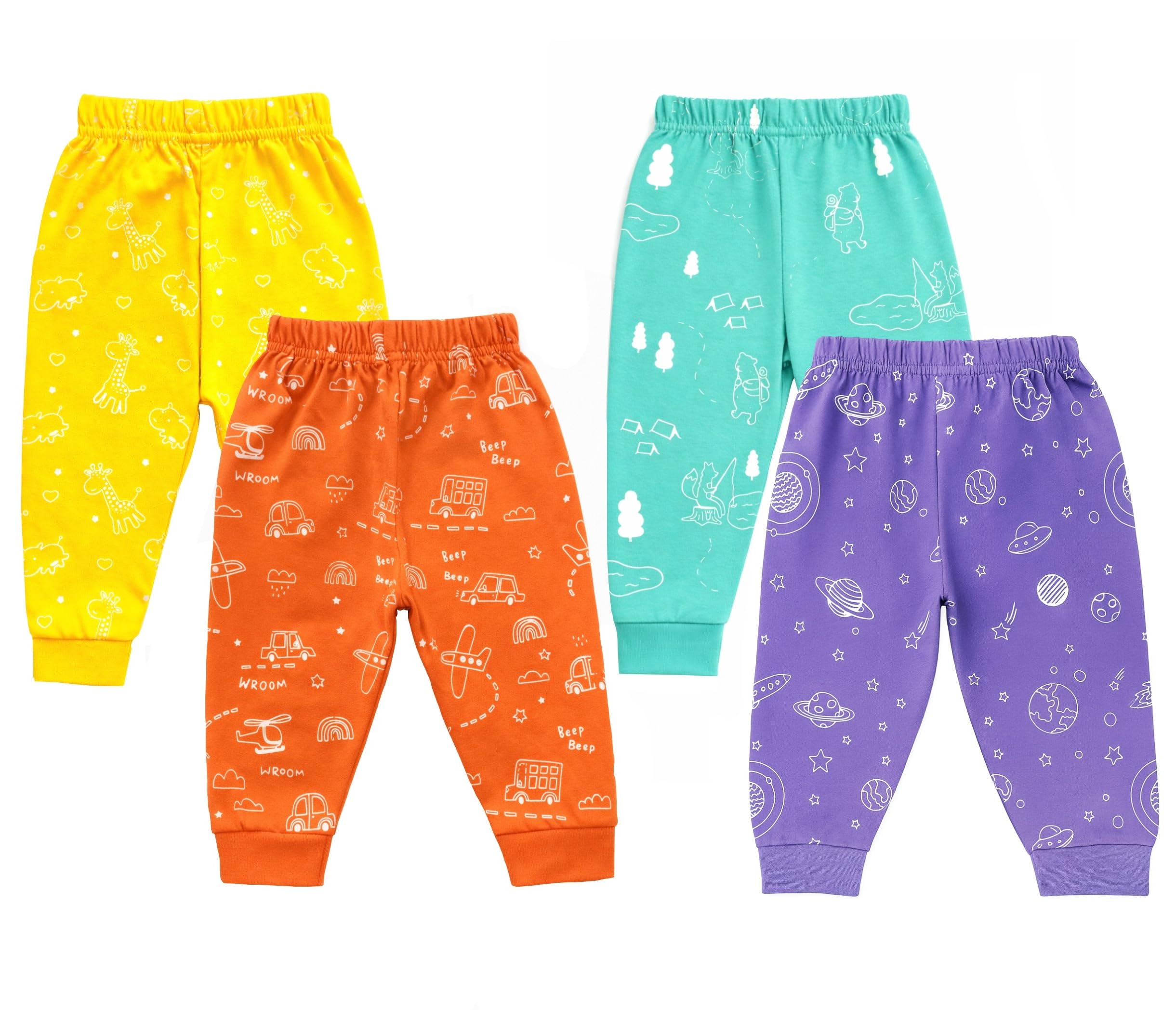 lush plush Cotton Pajama Pants for Baby Boys and Baby Girls | Relaxed Fit Nightwear | Sleepwear | Cute Animal Print for Toddlers, Infants & Newborn-picture-20