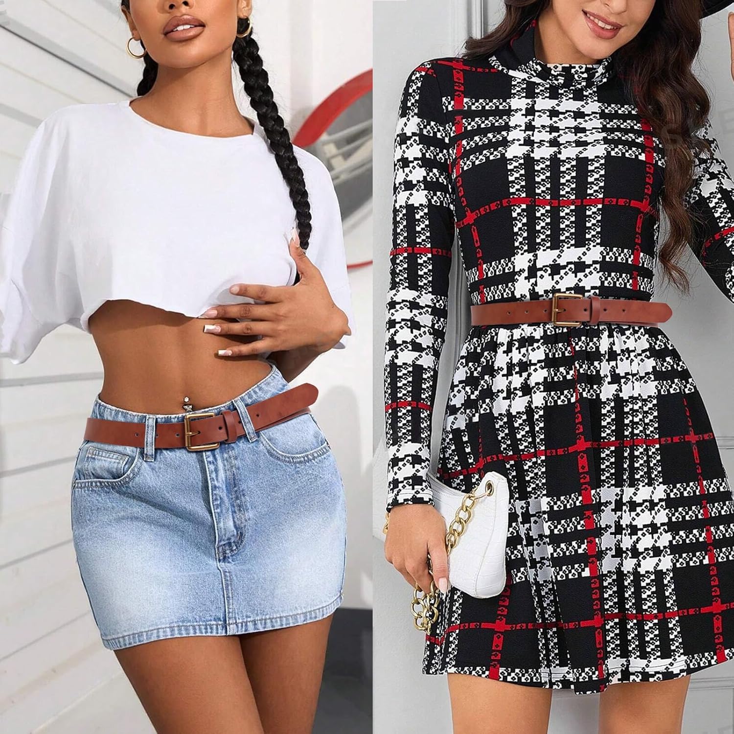 Womens Belts Leopard Print Belt for Women Genuine Suede Leather Waist Belts for Jeans - Image 4