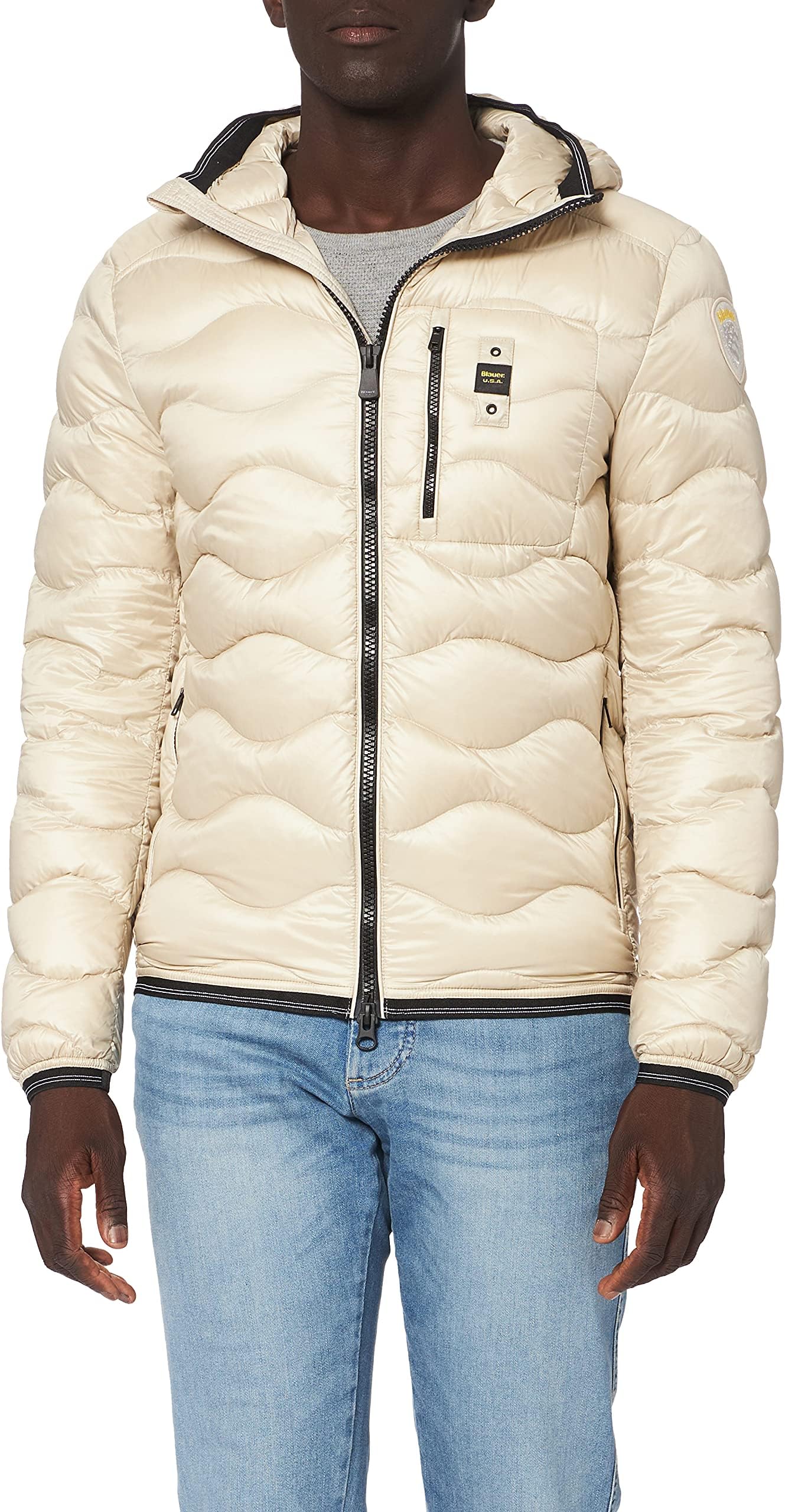 Men's Giubbini Corti Imbottito Piuma Quilted Jacket