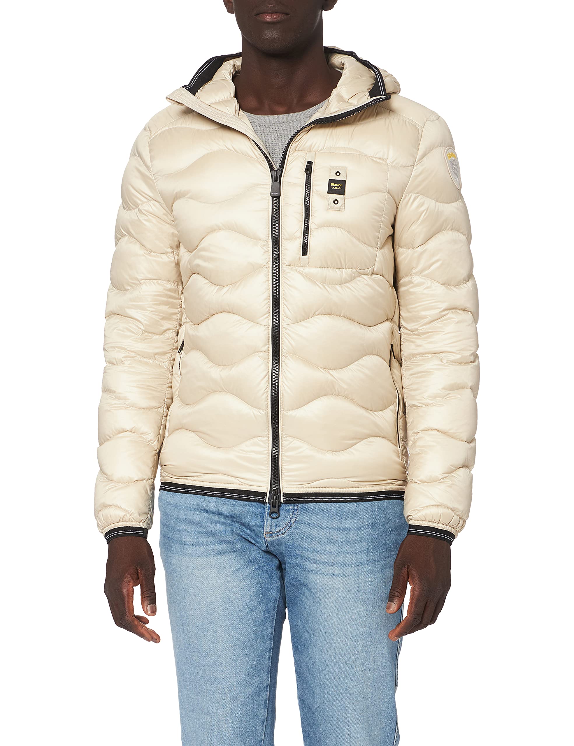 Men's Giubbini Corti Imbottito Piuma Quilted Jacket