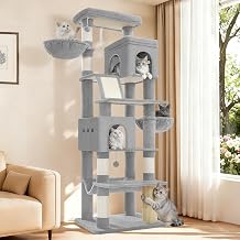 Hzuaneri Tall Cat Tree 75 Inch, Indoor Large Multi-Level Cat Tower