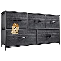 Vista 8 de DWVO - Cómoda para dormitorio, cómoda de tela con 8 cajones, cómoda alta de doble cajón para armario, sala de estar, marco de acero resistente