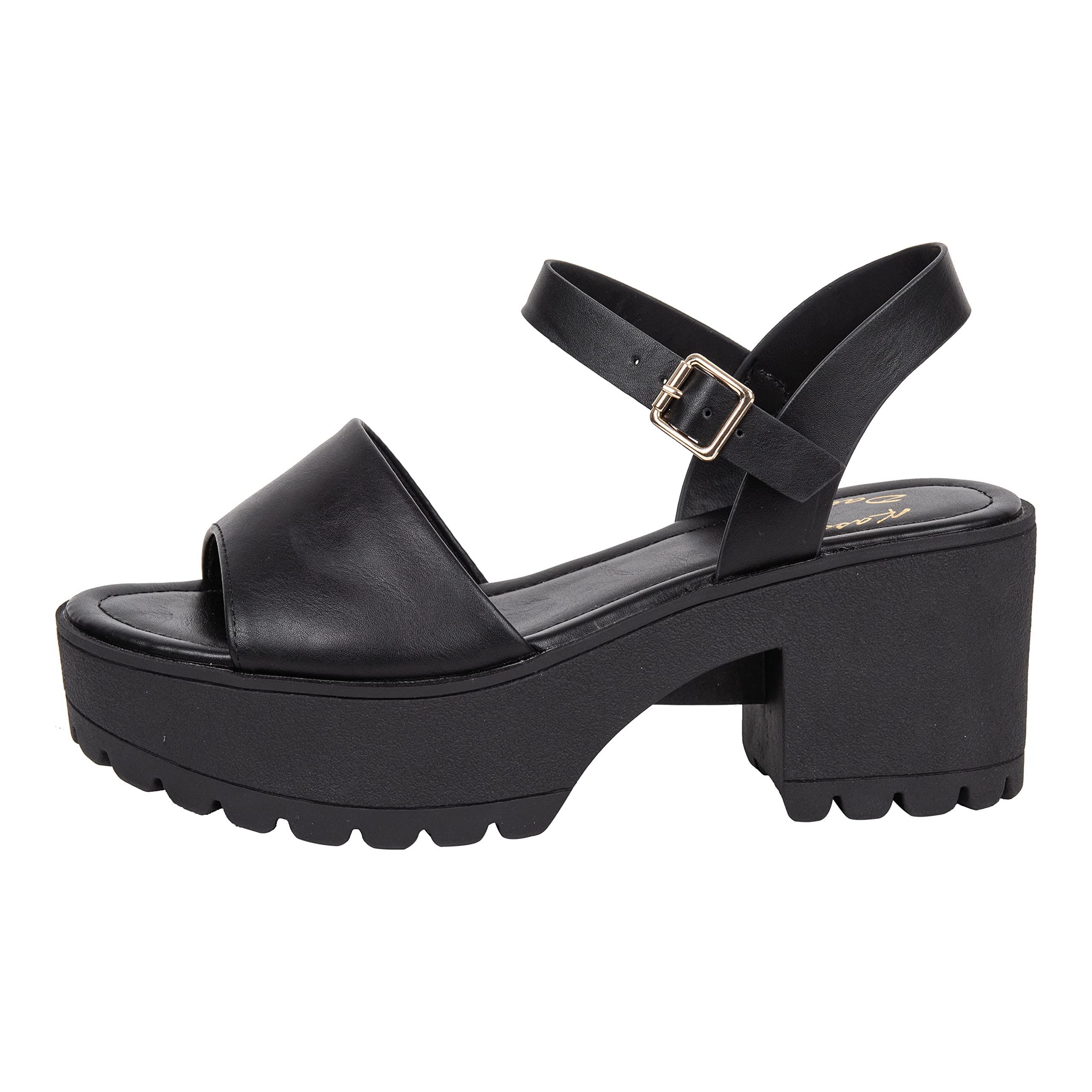 Kassie Daniela Womens Sandals Open Toe Lug sole Block Heeled Platform CHECA