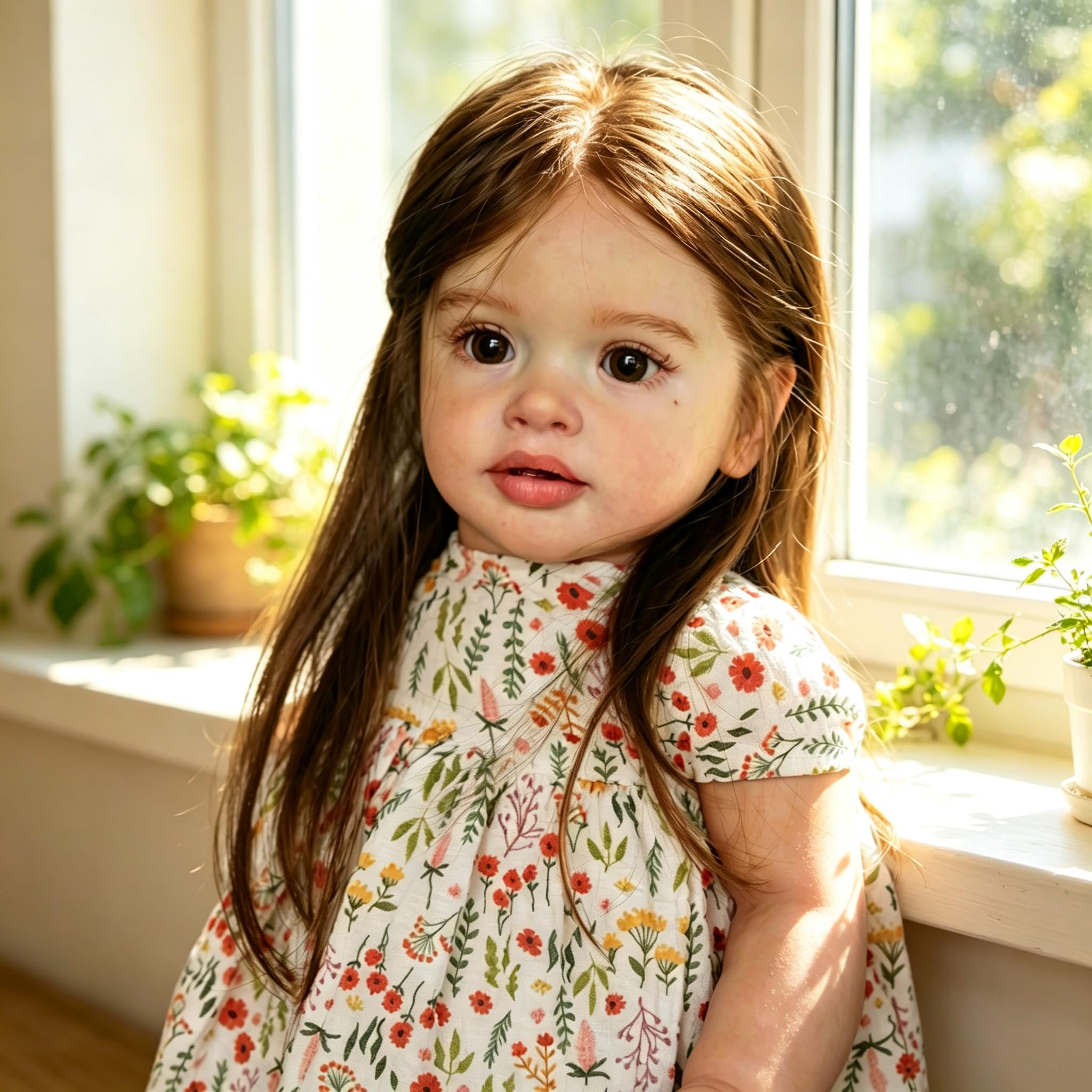 Lebhafte Wiedergeborene Kleinkind Puppen Mädchen Pippa 66cm,Große Größe Wiedergeborene Baby Puppe Tuch Körper,Realistische Offene Augen Neugeborene Babypuppen Mit Zubehör