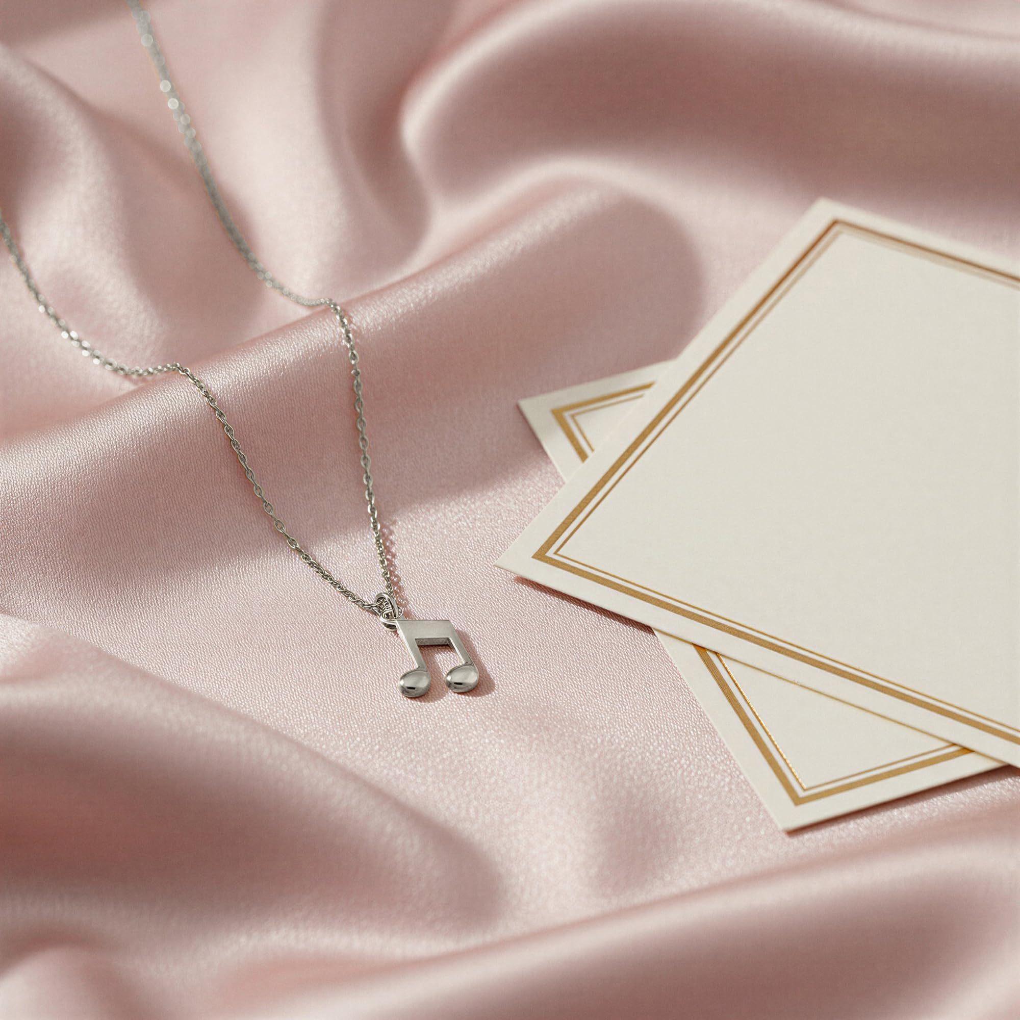 Sofia Milani - Collar para Mujeres en Plata de Ley 925 - Colgante de Corchea Musical