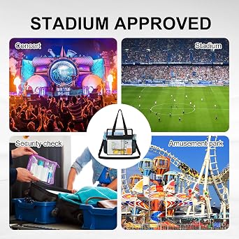 USPECLARE Clear Tote Bag for Stadium Events 12612 Stadium Approved