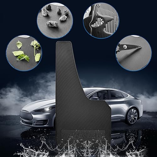 Miniatura 59 de Universal Mud Flaps Fits Most SUVs/MPVs, Not Full-Size SUVs- Standard Size 4-Piece Soft Glue Fenders Splash Guards Set, Heavy Duty Flexible