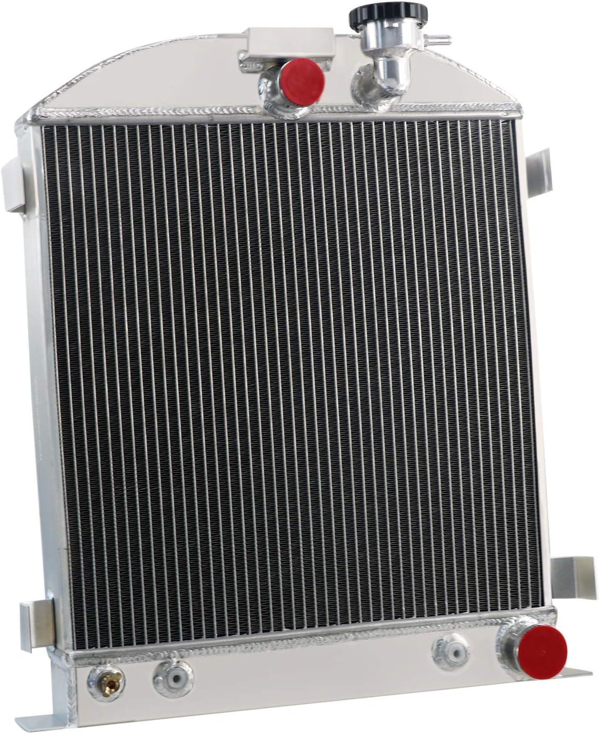ALLOYWORKS 3 Row Core Aluminum Radiator For 1935 1936 1939 1940 Chevy Engine Ford Grill Shells 3" Chopped