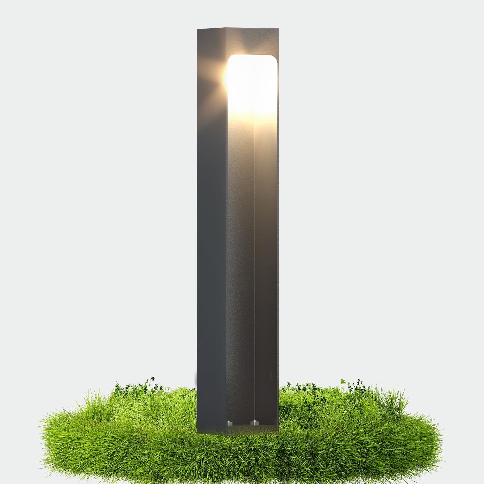 doporro Lampe Extérieure sur Pied LED 5W Gris Lampe de Chemin Jardin 40cm