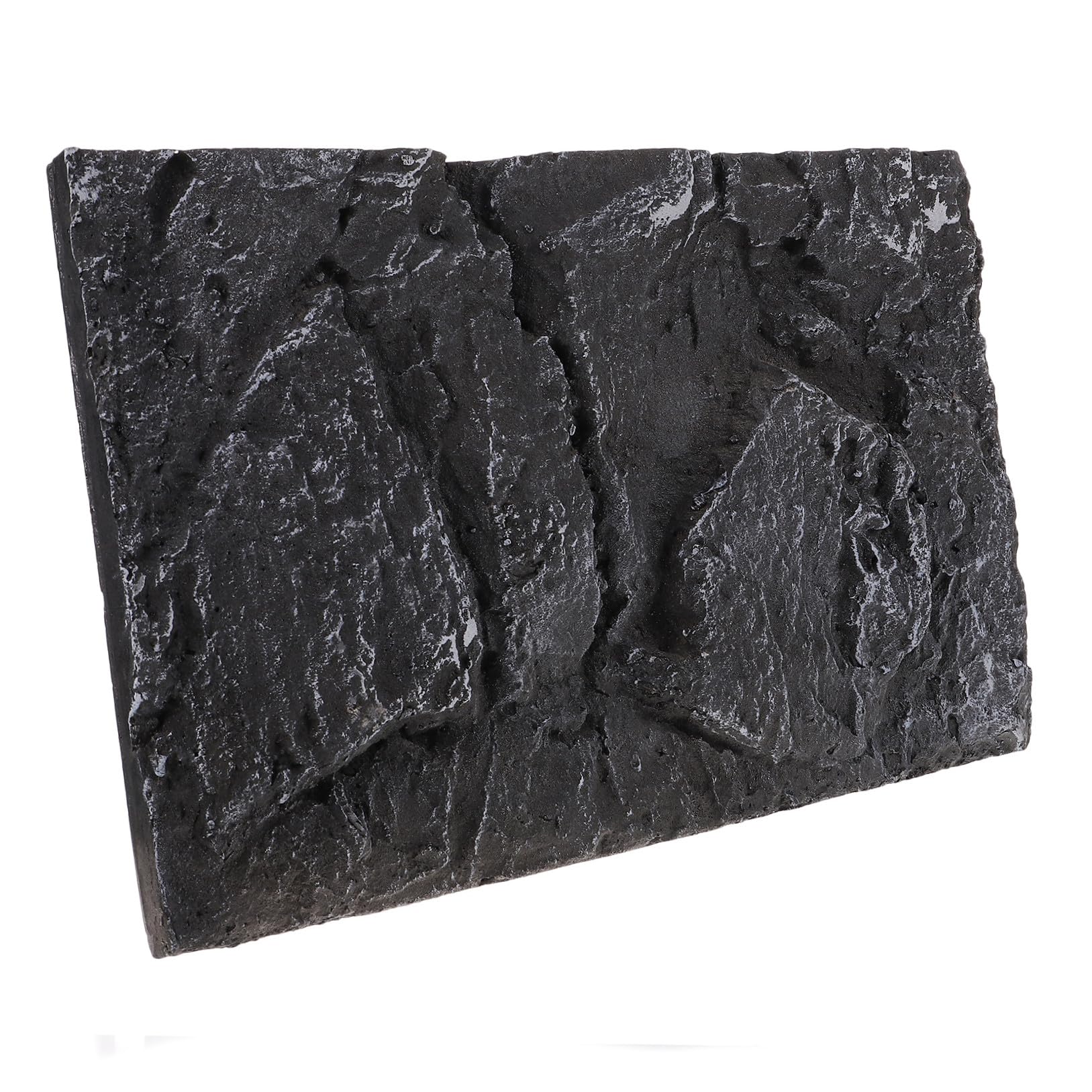Fond de terrarium 3D en PU noir décoratif pour tortue et reptile