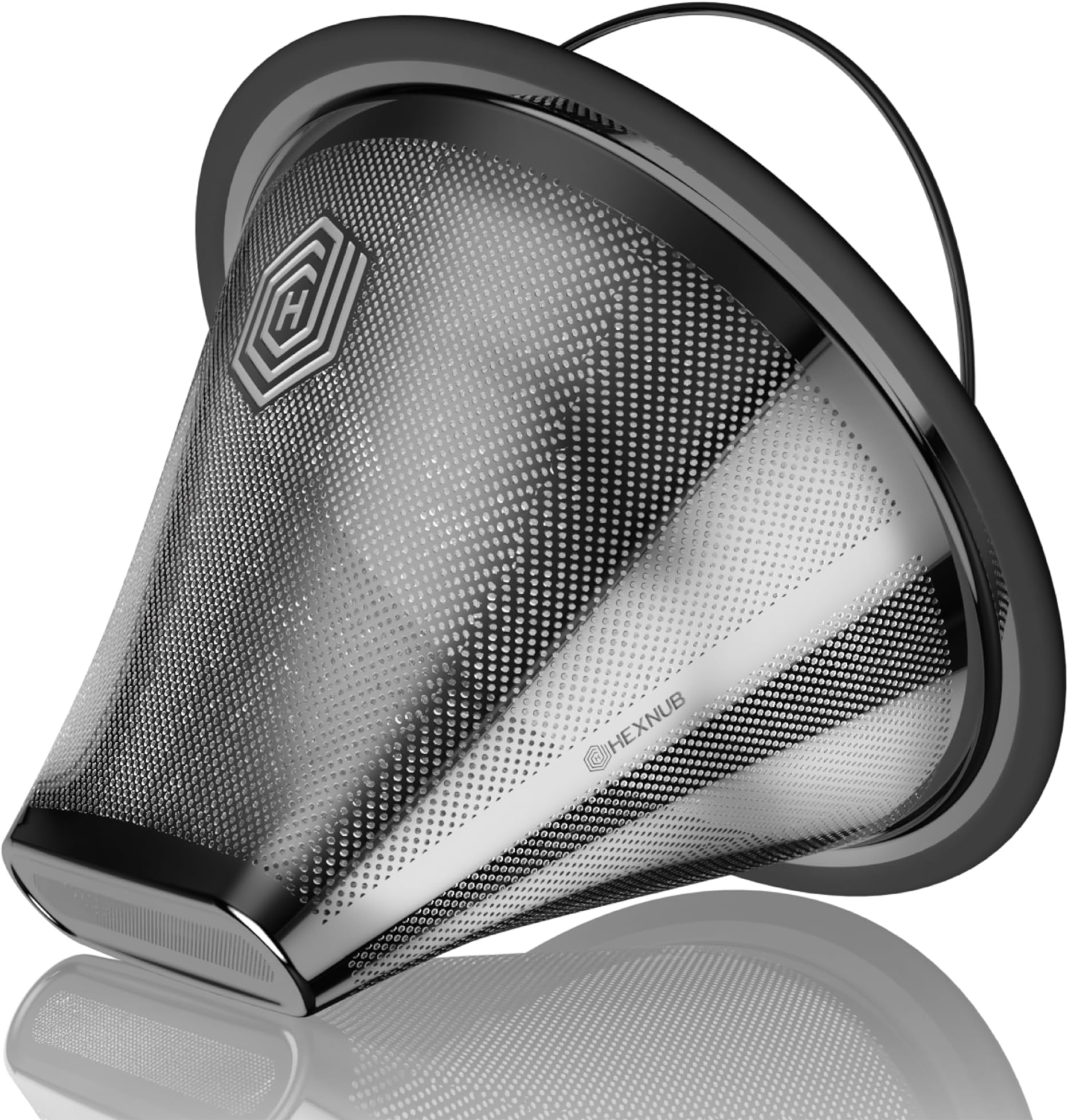 HEXNUB Reusable #4 Coffee Filter for Technivorm Moccamaster KBGV, KBT - Stainless Steel Mesh, Durable Metal Filter for Sustainable Brewing