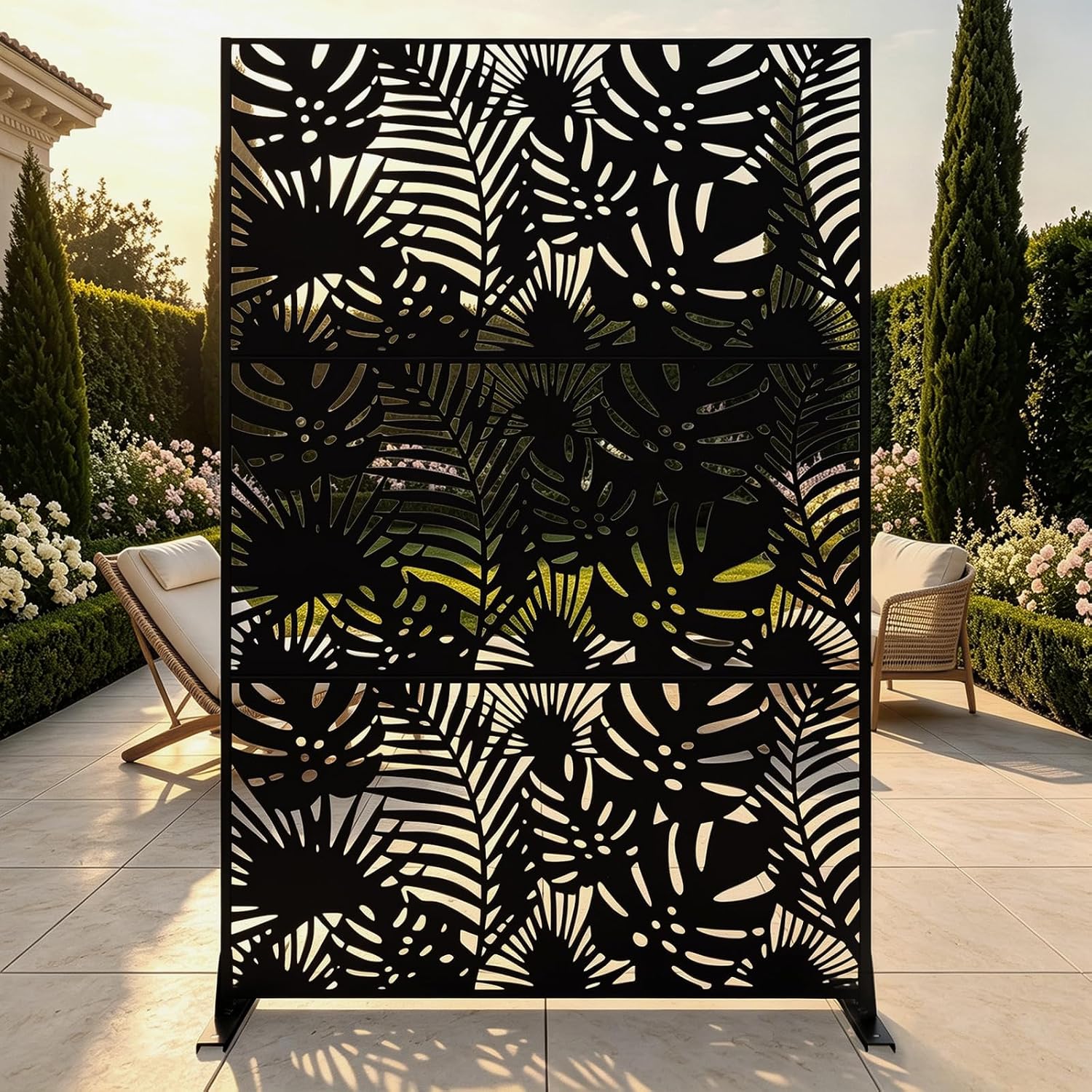 72" H×47" W Metal Privacy Screen, Outdoor Indoor Privacy Screens thumbnail