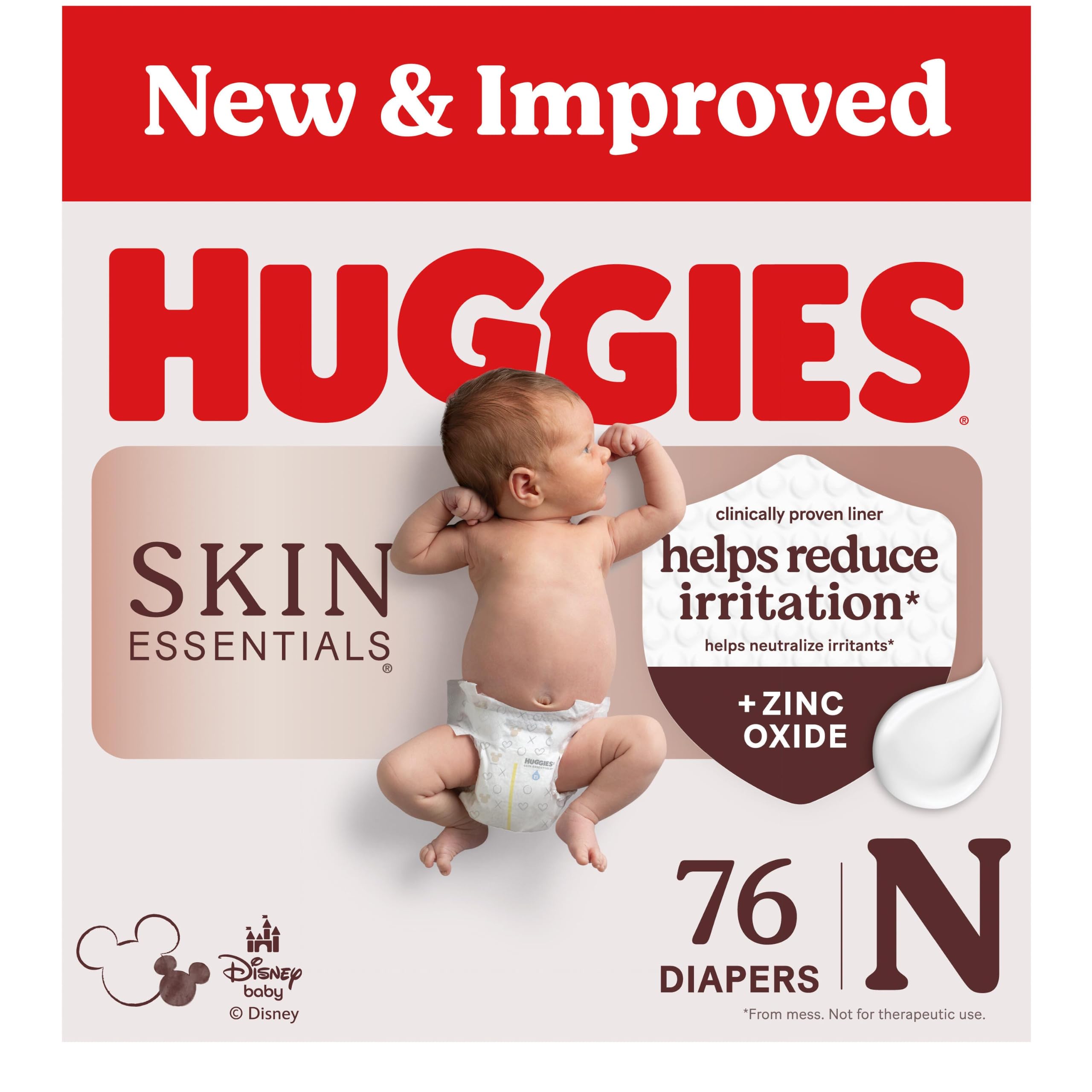 Photo 1 of Huggies Skin Essentials Newborn Diapers, 76 Count