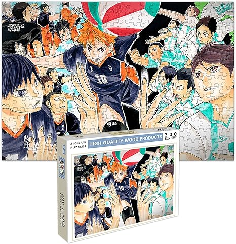 Amazon ハイキュー パズル 300ピース 烏野高校 Vs 青葉城西高校 及川徹 岩泉一 国見英 影山飛雄 日向翔陽 西谷夕 田中龍之介 東峰旭 月島蛍 澤村大地 菅原孝支 26x38cm人気 キャラクター はいきゅー パズル 木製 グッズ ぱずる アニメ 萌えグッズ 通販