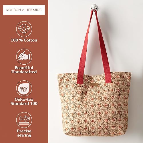 Miniatura 2 de Maison d' Hermine Canvas Tote Bag for Women Cotton Canvas Reusable Shoulder Grocery Bags Bulk with Handle for Shopping Travel