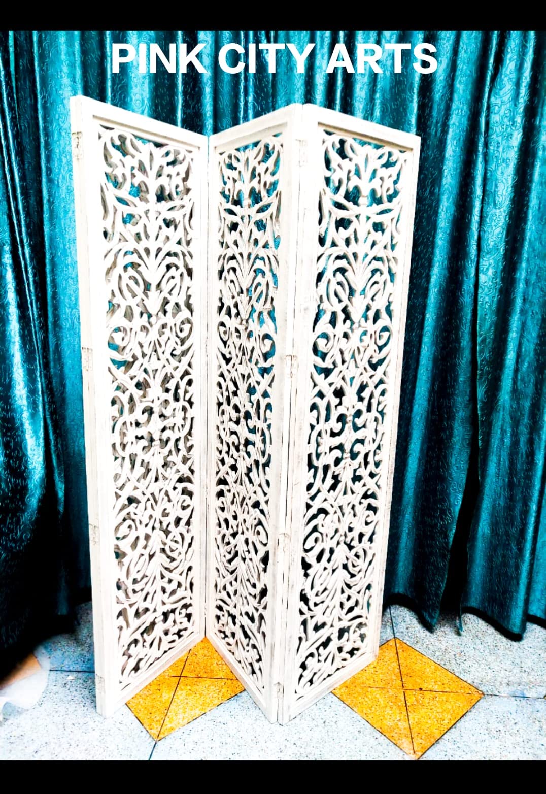 Buy PINK CITY ARTS Room Divider 6 Feet Partition Wall Divider 3 Panel