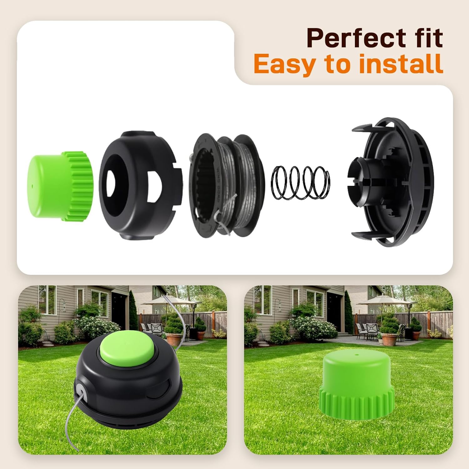 SB00L00 Replacement Bump Knob Trimmer Head Part Accessory STG401 Compatible with Greenworks ST40L00 ST60V ST60L210 ST60L00 ST60B00 80V ST80L200 Front Mount String Trimmer Weed Wack