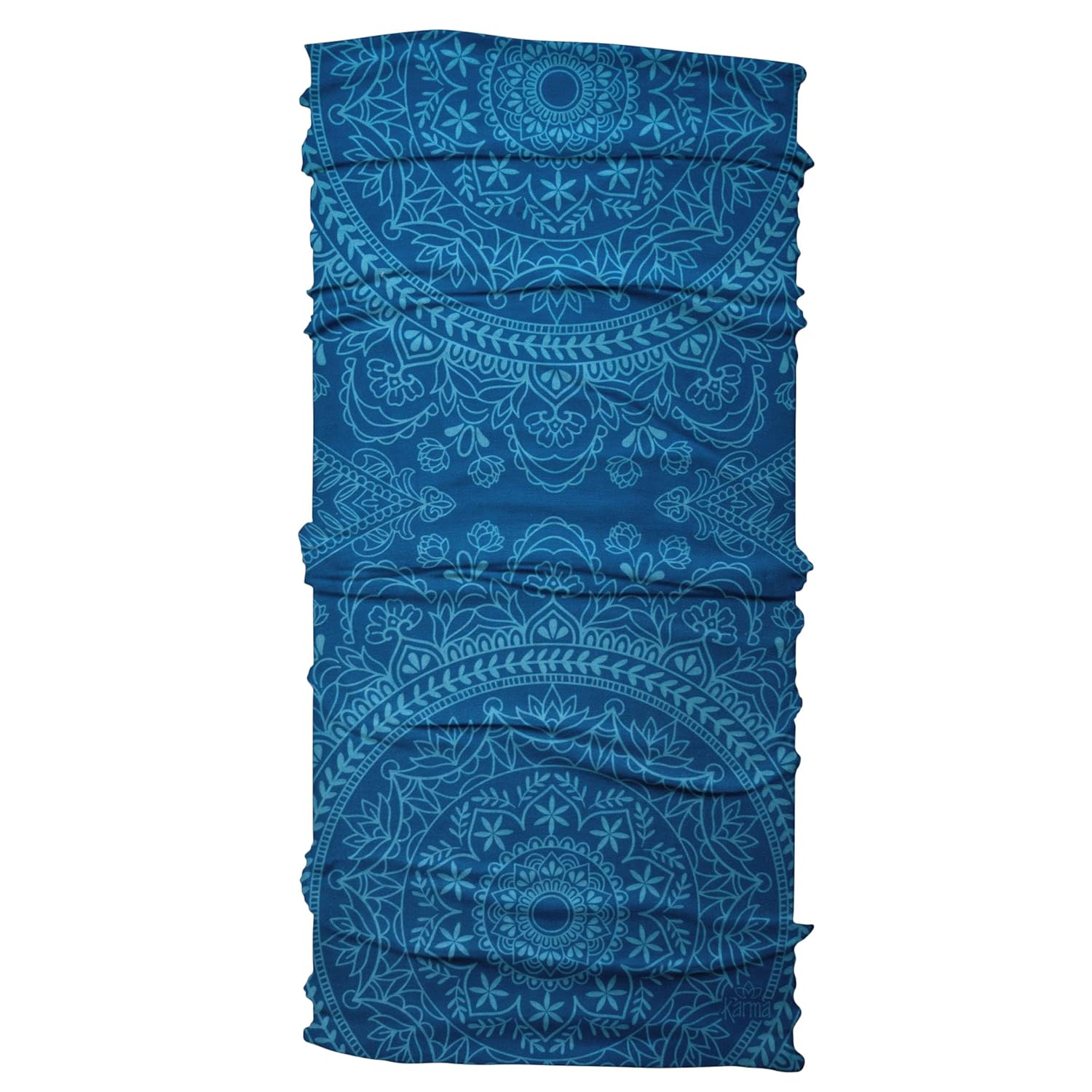 Karma Frida Headband for Women - Wide - Fabric Headband and Stretchy Hair Scarf - Light Blue and Dark Blue