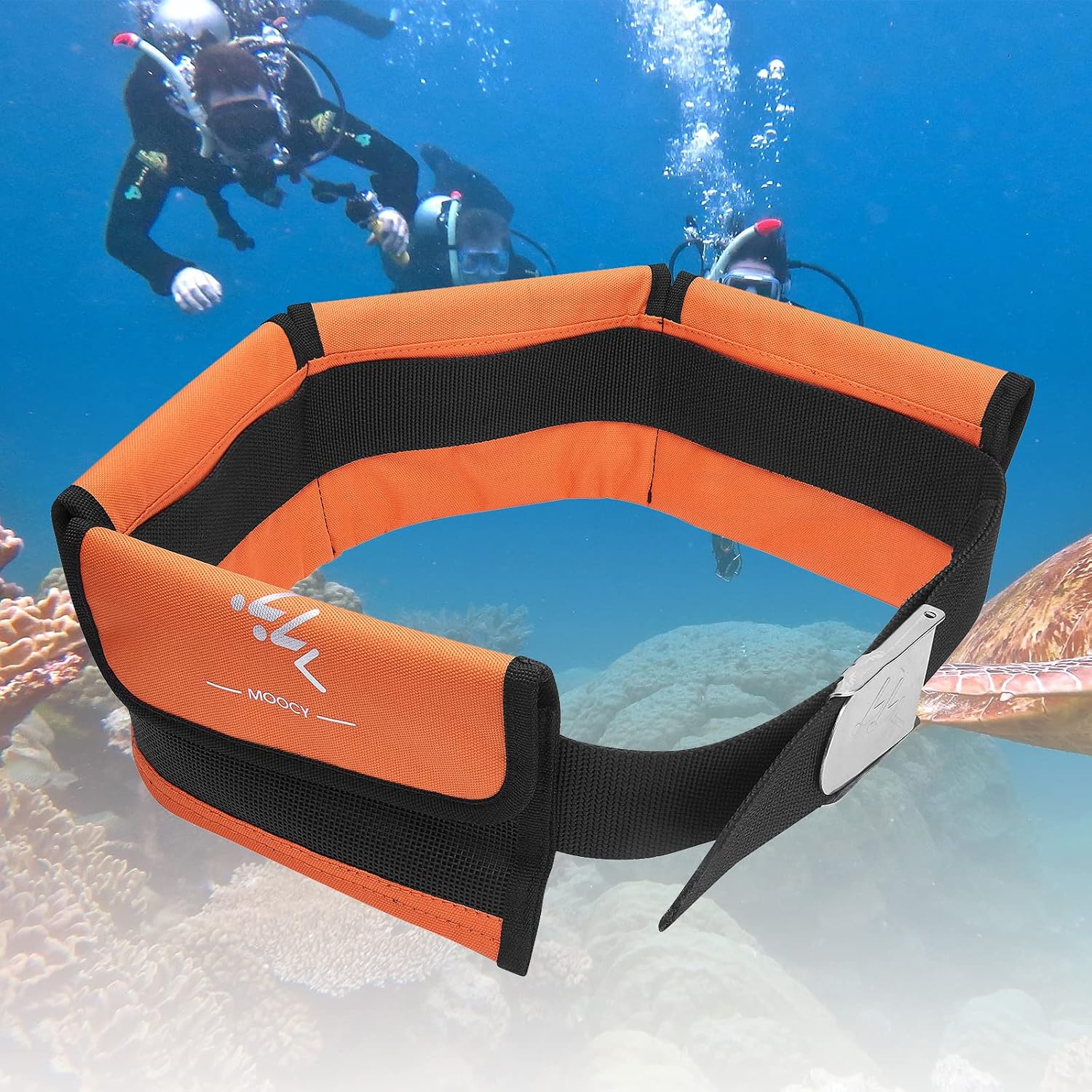 4 Neoprene Pocket Scuba Weight Belt，Spear Fishing Nylon-fit for Waist 32" to 52" - Quick-Release Buckle