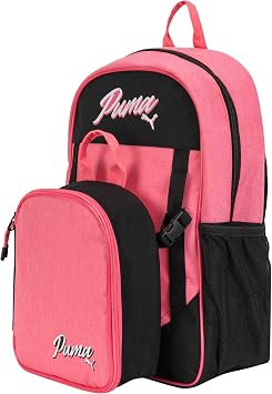 مجموعة غداء وحقيبة ظهر PUMA Colony للأطفال للجنسين، Magic Rose Heather، متوسطة الحجم