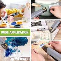 WORKPRO Mini Hőlégfúvó 400W - Kompakt Kézi Hőpisztoly 2 Hőfokozattal (300°C/500°C), Terelőfúvókával és Összecsukható Állvánnyal Barkácsolásh 8