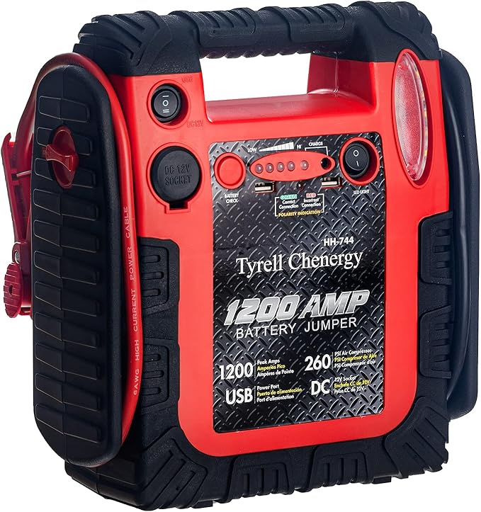 Tyrell Chenergy Jump Starter 1200Amp 12V Car Starter Power Station with