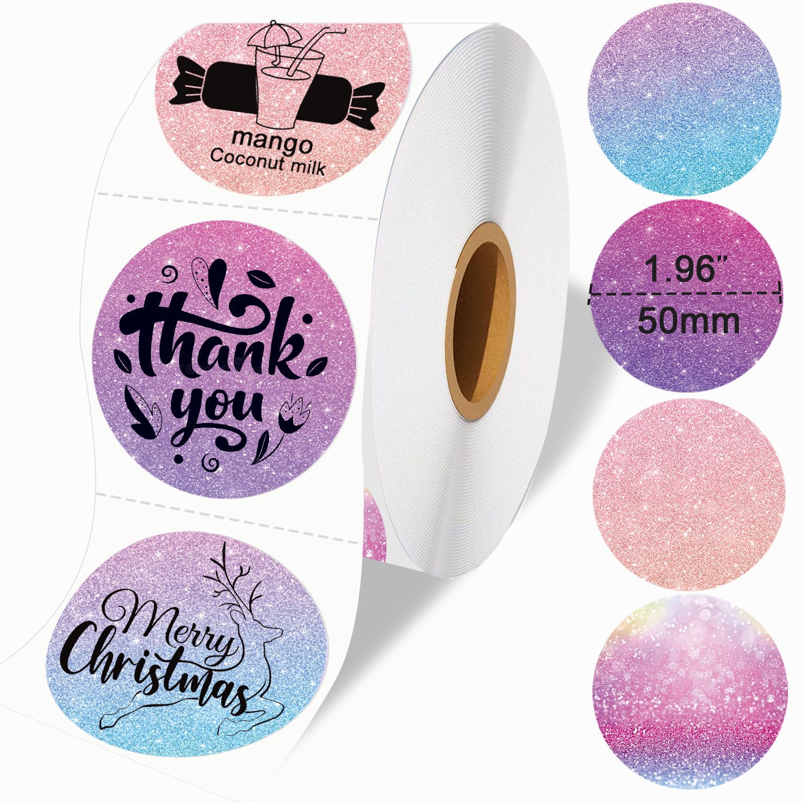 Wonlabel 2 x 2 Round Thermal Labels, Thermal Printer Label Stickers for DIY Logo Design, Name Tag, Addressing, Food Labeling, Office Supplies,